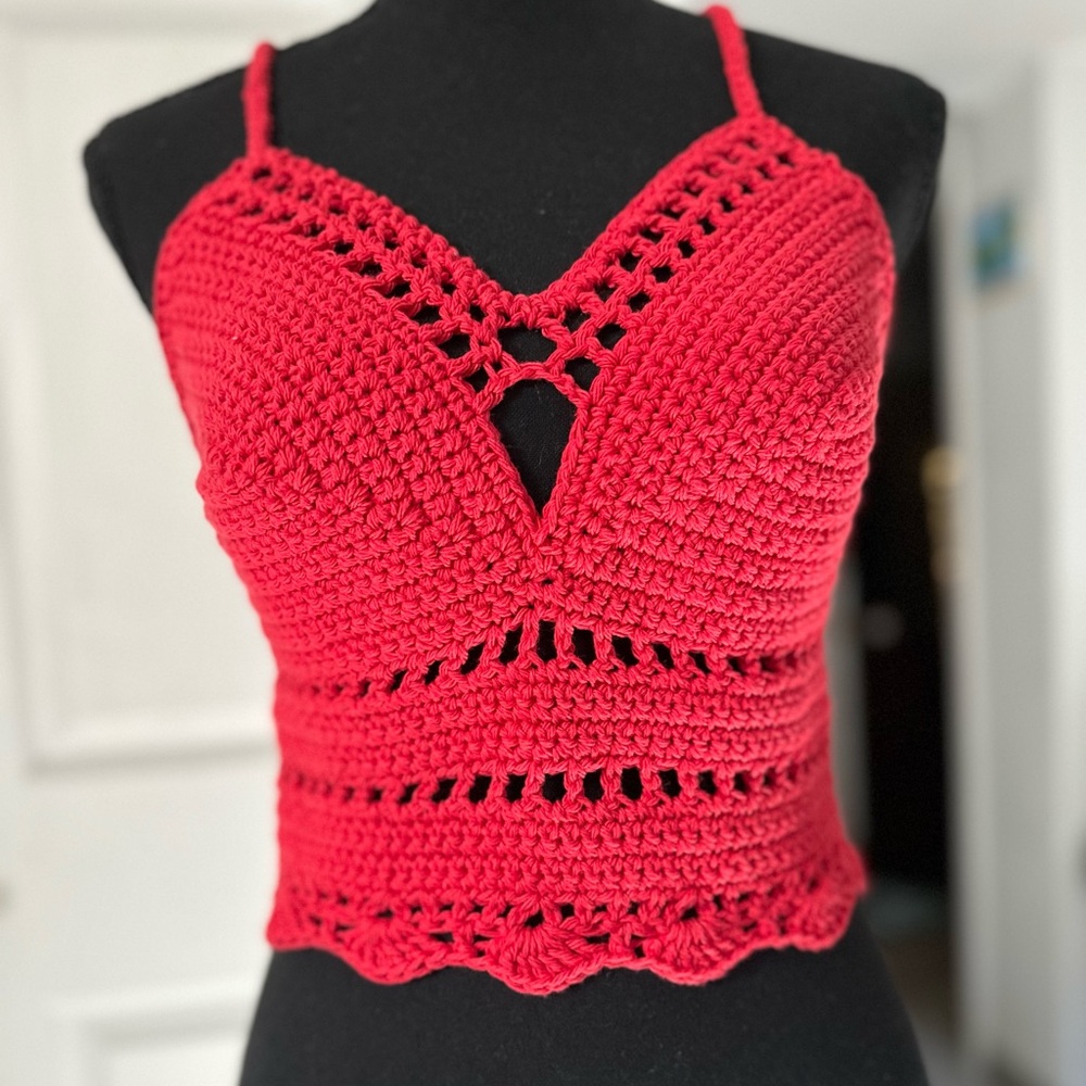 Hand Crocheted Crop Top
